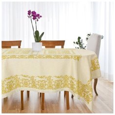 ЭТЕЛЬ Скатерть + 12 салфеток Alexis Цвет: Золотой br54547 (150х300 см)