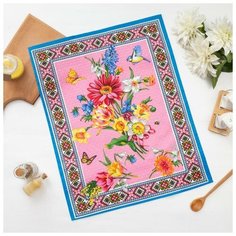 Полотенце Этель "Летнее настроение" (вид 2) 45*60см, вафля, 160гр/м2, 100% хлопок 5161073