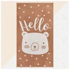 Полотенце махровое "Этель" Hello, 70х130 см, 100% хлопок, 420гр/м2 5287914