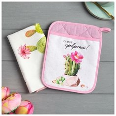 Набор подарочный "Для любимой" прихватка-карман, полотенце 7008051 Этель