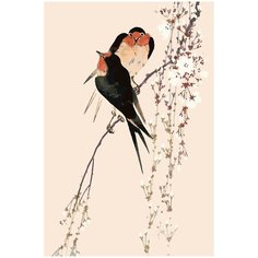 Картина по номерам Японская гравюра Ласточки, 60 х 90 см Красиво Красим