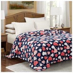 Плед 180х200см рис. Сердечки, корал-флис 190г/м пэ100% 6948420 Бояртекс