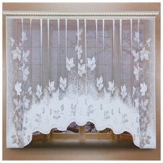 Штора кухонная арт.06С6122-Г50 цв белый ш260*в160см, 100% п/э (шторная лента) 1038055