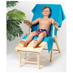 Полотенце махровое Экономь и Я 100х150 см, цв. голубой, 100% хлопок 3675138