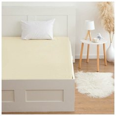 Простыня на резинке Этель 160*200*25 см, цв.желтый, 100% хлопок, мако-сатин, 128 г/м² 6783282