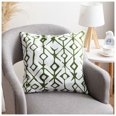 Наволочка декоративная 40х40 см, Ethnos green, 100% хлопок 5084363 Этель