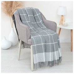 Плед Валенсия 170х200 см, HARRY бел/дым/дым,хлопок 50%,п/э30%,пан 20% 7036479 Vladi
