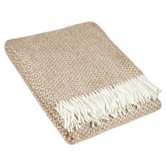 Плед Метро, 170х210, бел/беж рап.10 50%шерсть, 30% п/э, 20% пан 6904095 Vladi