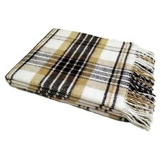 Плед Метро, 140х200, беж/бел/кор рап.4 50% шерсть 30% п/э, 20% пан 6904092 Vladi