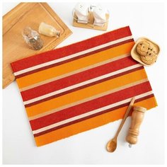 Салфетка Этель "Полоски" цв.красный, 33*48 см, 500 гр/м2, 100% хлопок 5084334