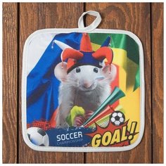 Прихватка Болельшик микс 22х15 см, хлопок 18%, полиэстер 82%, 160 г/м30 4384922 Гранд Стиль