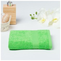 Полотенце махровое гладкокрашеное Эконом 30х60 см, салатовый, хлопок 100%, 370г/м2 6991106 Алтын Асыр