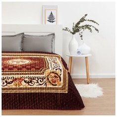 Покрывало 3D Marianna евро макси Бордо 225х245 см, искус.шелк, пэ100% 6833930