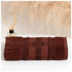 Полотенце махровое Спартак 50х90 см, 03-107 тем-коричневый, хлопок 100%, 430г/м2 6945507 Текстиль центр