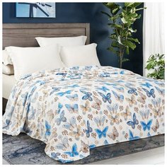 Плед Аделис диз.Мотылек 200х220см, велсофт 280г/м, пэ100% 6976028 Адель