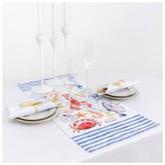 Дорожка на стол "Этель" Морская 30х70 см, 100% хл, саржа 190 гр/м2 4026199