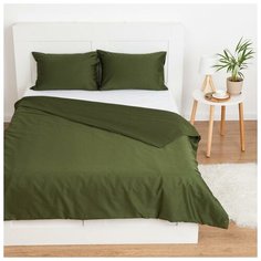 Пододеяльник Этель 175*210см, цв.хвойный, 100% хлопок, мако-сатин, 125 г/м² 5373353