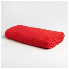Полотенце махровое Экономь и Я 70х130 см, цв. красный, 100% хлопок, 320 гр/м2 6957343