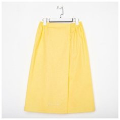 Полотенце для бани "Spa day" жёлтый, жен. парео,75х150±4 см, 100% хл.,ваф.полотно,160 гр/м2 6941489 Этель