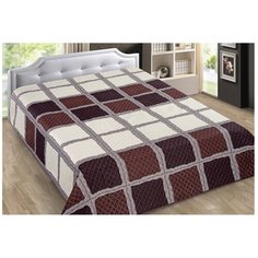 Покрывало Marianna Elegant №18-854, 200 х 220 см, бежевый/коричневый
