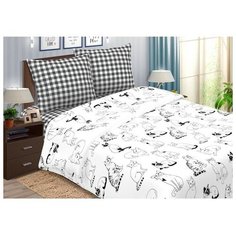 КПБ евро Традиция ГлаМурр 200х217, 220х240, 70х70см 2шт, поплин 110г/м хл100% La Pastel