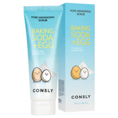 Скраб для лица с содой и яичным белком \ Consly \ - Baking soda & egg pore