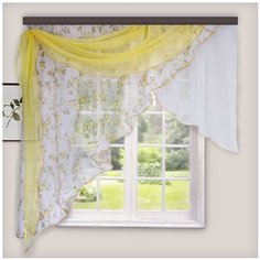 Тюль Witerra Иллюзия левый на ленте 150 см золотой