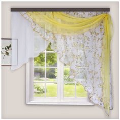 Тюль Witerra Иллюзия правый на ленте 150 см золотой