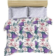 Постельное белье 1.5-спальное Василиса Океан цветов, бязь, 70 х 70 см, фиолетовый
