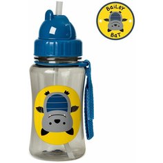 Поильник с трубочкой SKIP HOP Zoo Straw Bottle, 350 мл bat