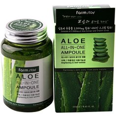 Увлажняющая ампульная сыворотка с экстрактом алоэ вера Aloe All In One Ampoule 250ml Farmstay