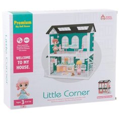 Игровой набор ABtoys Модульный домик (собери сам), 4 секции. Мини-куколки в спальне и гардеробной ко