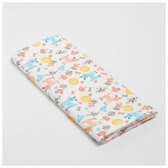 Пеленка (простынка) 90х110 молочный/персиковый футер 100%хлопок 6478133 Растёмка