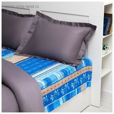 Простыня Samy 1,5сп 150х210см, цв. Микс бязь набивная 100г/м хл100% 1459227 ГАЛТЕКС