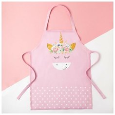 Фартук детский Этель Cute unicorn 46*60 см,рогожка,пл.160 г/м²,100% хлопок 4645400