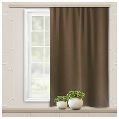 Штора портьерная для кухни Блэкаут Матовый 135х180 см, коричневый, пэ 100% 7046309 Witerra