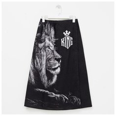 Полотенце для бани "Лев" муж. килт 80х145 см, 100 % хл, ваф. полотно 6963270 Этель