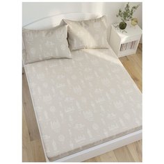 Простынь сатин Milky Garden "Foggy Albion" 150х215 см 1,5-спальная