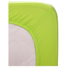 Простыня на резинке трикотаж Салатовый 120*200*25 Кулирка Хлопок 100% ОТК