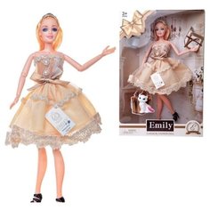 Кукла ABtoys Emily Золотая серия с белым котенком и аксессуарами 30см Defa