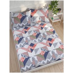 Простынь на резинке Сказка "Пэчворк" натяжная простынь 120х200 см 1,5-спальная