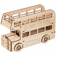 Деревянный 3D-пазл Английский автобус (BIR-010) Rezark