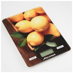 Весы настольные электронные Аксинья "Лимоны", артикул КС-6514