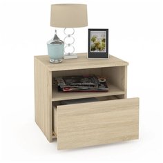Тумба прикроватная Jolie 1, 1 ящ., 50х42х45 см, дуб сонома Mobi