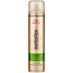 Wella Лак для волос Wellaflex Суперсильная фиксация, экстрасильная фиксация, 400 мл