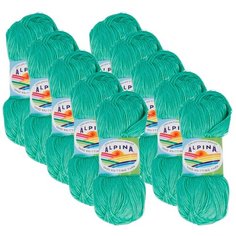 Пряжа Alpina Viven, 100 % бамбук, 50 г, 405 м, 10 шт., №20 св.зелёный