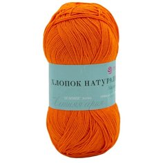 Пряжа Пехорка Хлопок натуральный Кабле (100%хлопок) (284-Оранжевый) 5 шт