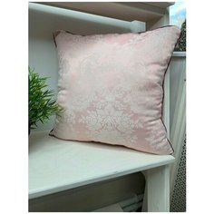Подушка декоративная 40/40 из сатин-жаккарда,розовая. Farfalina