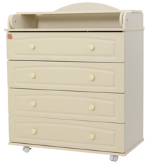 Пеленальный комод Топотушки Ричард 800/4 МДФ слоновая кость