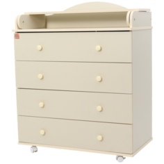 Пеленальный комод Топотушки Фортуна 800/4 ЛДСП слоновая кость